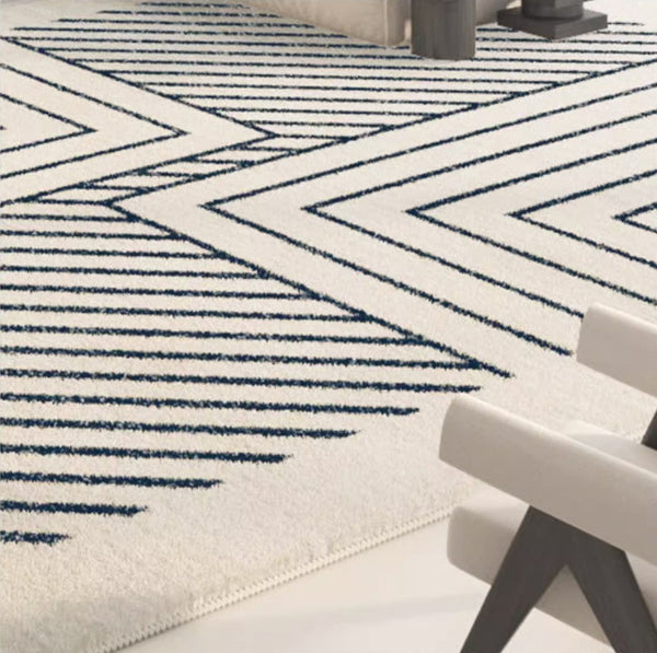 Large Modern Rugs for Dining Room, Bohemian Stripe Runner Rugs Next to Bed, Contemporary Rugs for Living Room, Bathroom Runner Rugs-Silvia Home Craft