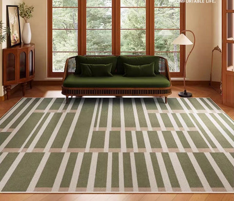 Geometric Modern Rug Ideas for Living Room, Mid Century Contemporary Area Rugs for Dining Room, Modern Rugs for Living Room-Silvia Home Craft