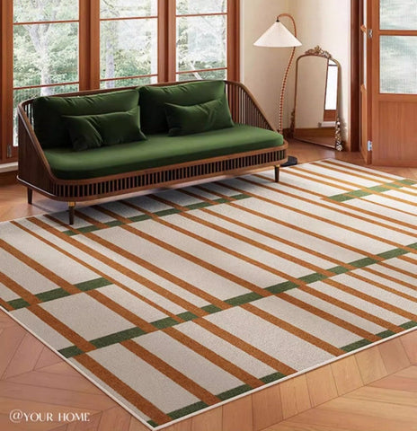Modern Rug Ideas for Bedroom, Geometric Modern Rug Placement Ideas for Living Room, Contemporary Area Rugs for Dining Room-Silvia Home Craft