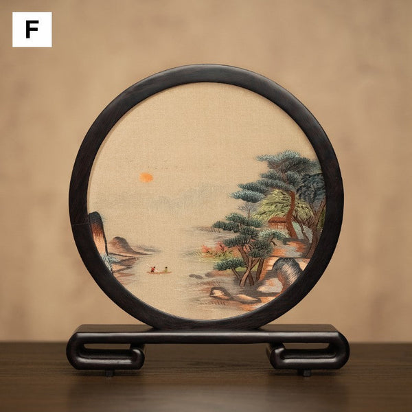 Traditional Chinese Suzhou Embroidery Ornament, Premium Souvenir, Exclusive Business Present Panda Embroidered Decor, Unique Birthday Gift-Silvia Home Craft