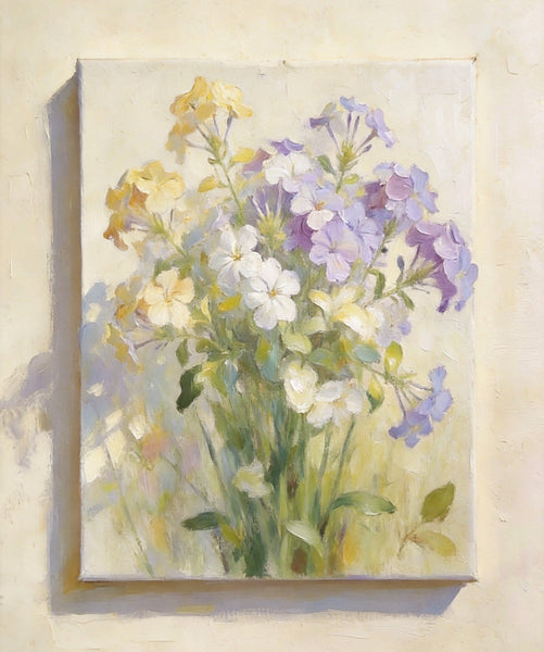 Fading Hues of Summer Blooms, Original Flower Paintings, Small Canvas Artwork, Original Still Life Paintings, Hand Painted Canvas Art-Silvia Home Craft