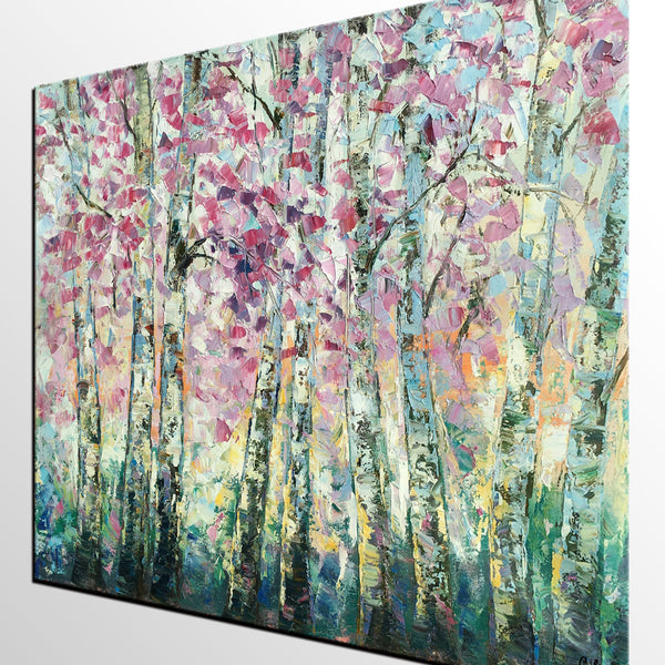 Landscape Oil Paintings, Autumn Tree Painting, Oil Painting on Canvas, Custom Original Painting for Sale