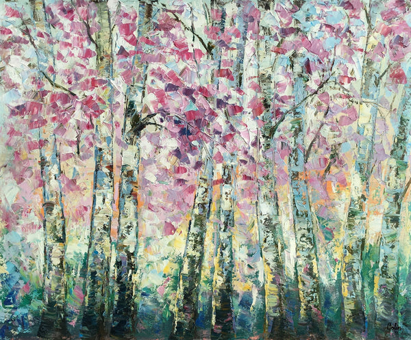 Landscape Oil Paintings, Autumn Tree Painting, Oil Painting on Canvas, Custom Original Painting for Sale-Silvia Home Craft