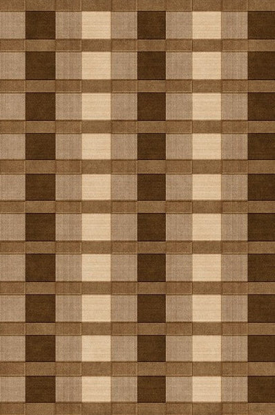 Contemporary Geometric Carpets, Mid Century Contemporary Modern Rugs, Brown Modern Rugs under Dining Room Table, Brown Modern Rugs for Living Room-Silvia Home Craft