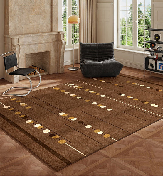 Living Room Modern Rug Ideas, Mid Century Modern Rugs for Bedroom, Large Contemporary Area Rugs for Dining Room-Silvia Home Craft