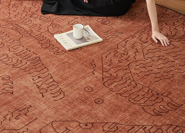 Contemporary Modern Rugs Next to Bed, Modern Rugs for Living Room, Modern Rugs under Dining Room Table, Geometric Modern Carpets for Office-Silvia Home Craft