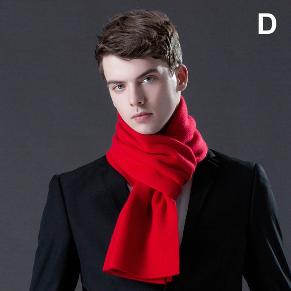 Formal Men Scarf Styles, Business Wool Scarf for Gentleman, Modern Casual Scarf Men, Men's Wool Scarf Winter, Men's Winter Scarf, Thick Wool Scarf for Men-Silvia Home Craft