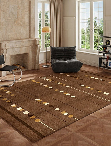 Living Room Modern Rug Ideas, Mid Century Modern Rugs for Bedroom, Large Contemporary Area Rugs for Dining Room-Silvia Home Craft