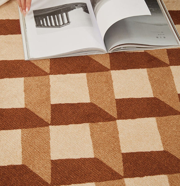 Modern Rugs under Chairs, Bedroom Modern Round Rugs, Dining Room Contemporary Round Rugs, Circular Modern Rug Ideas for Living Room-Silvia Home Craft