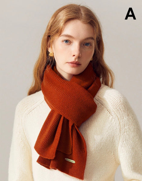 Winter Wool Scarf, Modern Wool Scarf for Women, Cold Weather Scarves, Casual Scarf for Women, Birthday Gift for Girl, Soft Wool Scarf for Women-Silvia Home Craft