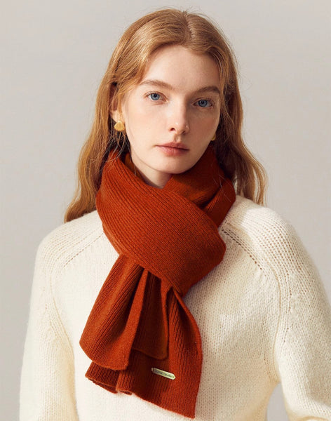 Winter Wool Scarf, Modern Wool Scarf for Women, Cold Weather Scarves, Casual Scarf for Women, Birthday Gift for Girl, Soft Wool Scarf for Women-Silvia Home Craft
