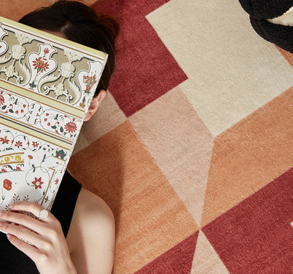 Modern Rugs for Dining Room, Large Modern Rugs for Living Room, Mid Century Modern Rugs for Bedroom, Abstract Geometric Modern Rugs-Silvia Home Craft