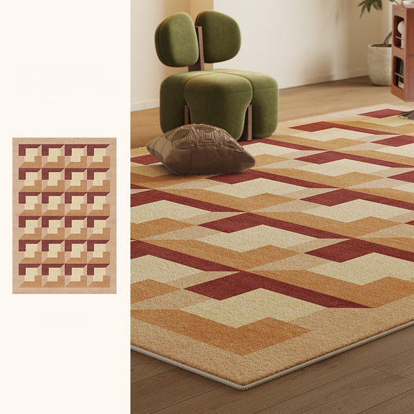 Modern Rugs for Dining Room, Large Modern Rugs for Living Room, Mid Century Modern Rugs for Bedroom, Abstract Geometric Modern Rugs-Silvia Home Craft