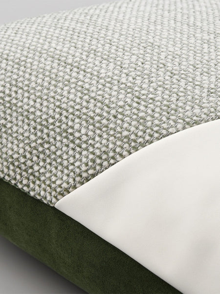 Green White Modern Pillows for Couch, Abstract Decorative Throw Pillows for Living Room, Large Modern Sofa Cushion, Decorative Pillow Covers-Silvia Home Craft