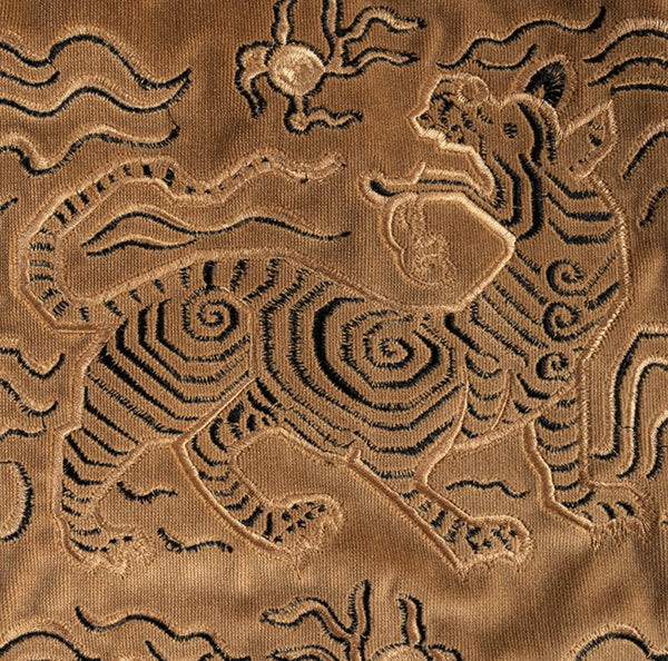 Contemporary Modern Sofa Pillows, Embroidery Tiger Pattern Pillows for Couch, Decorative Throw Pillows for Bedroom, Large Modern Sofa Pillow for Living Room-Silvia Home Craft