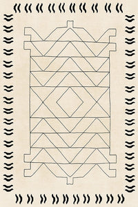 Modern Rugs for Dining Room, Mid Century Modern Rugs Next to Bed, Soft Contemporary Rugs for Bedroom, Cream Modern Carpets for Living Room-Silvia Home Craft