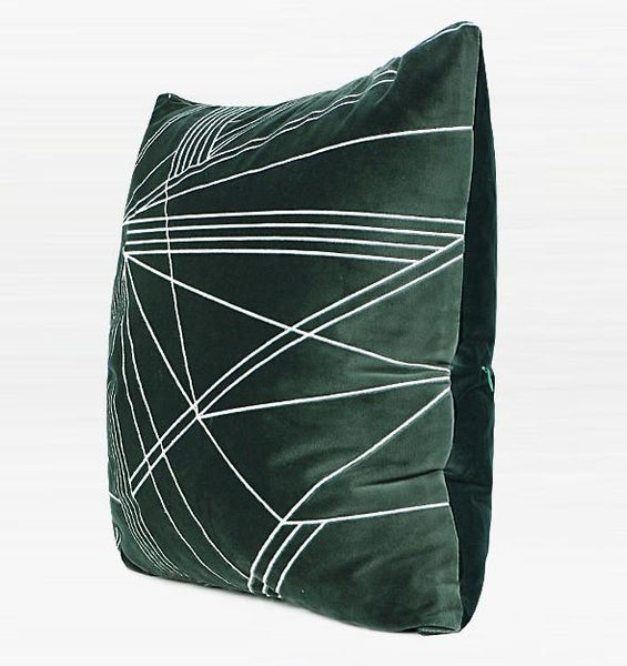 Modern Sofa Pillows, Dark Green Throw Pillows, Large Simple Modern Pillows, Decorative Pillows for Couch, Contemporary Throw Pillows-Silvia Home Craft