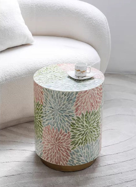 Unique Small End Table, Contemporary Small Sofa Side Table, Portable Casual Side Table, Creative Coffee Table, Shell Small Side Table-Silvia Home Craft