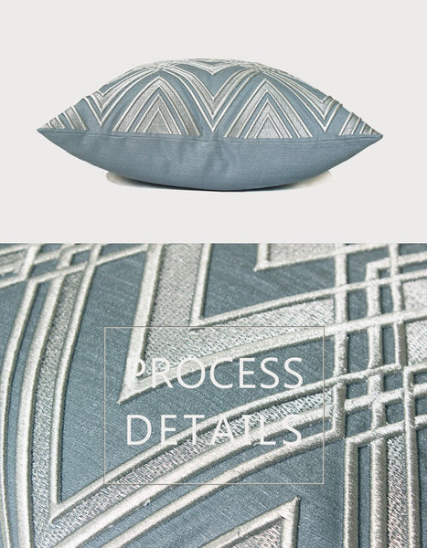 Simple Modern Pillows, Blue Modern Throw Pillows, Decorative Pillows for Couch, Modern Sofa Pillows, Contemporary Throw Pillows-Silvia Home Craft