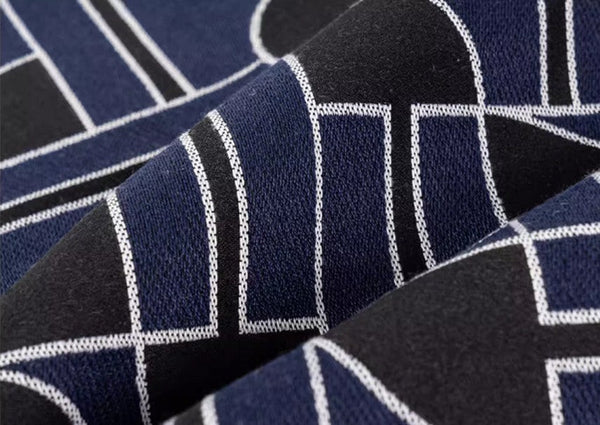 Abstract Decorative Throw Pillows, Geometric Contemporary Pillows, Blue Square Modern Throw Pillows for Couch, Large Simple Throw Pillow for Interior Design-Silvia Home Craft