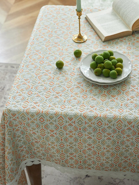 Modern Tablecloth for Home Decoration, Large Square Tablecloth for Round Table, Extra Large Rectangle Tablecloth for Dining Room Table-Silvia Home Craft