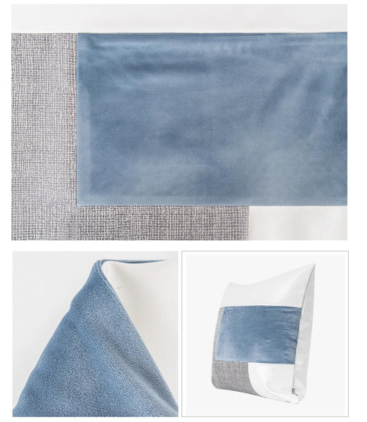 Sky Blue Abstract Contemporary Throw Pillow for Living Room, Modern Sofa Throw Pillows, Large Decorative Throw Pillows for Couch-Silvia Home Craft