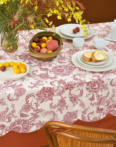 Extra Large Rectangle Tablecloth for Dining Room Table, Country Farmhouse Tablecloth, Flowers Pattern Rustic Table Covers for Kitchen, Square Tablecloth for Round Table-Silvia Home Craft