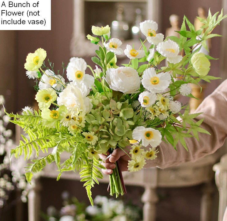 Beautiful Spring Flower Arrangement for Home Decoration, Real Touch Artificial Floral for Living Room, Table Centerpiece, Large Bunch of Romantic Flowers-Silvia Home Craft