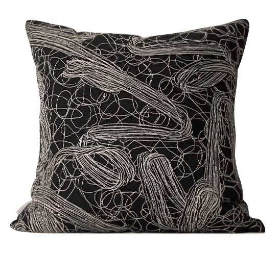 Decorative Pillow for Interior Design, Black Modern Throw Pillows, Simple Modern Throw Pillow for Couch, Modern Sofa Pillow Covers-Silvia Home Craft