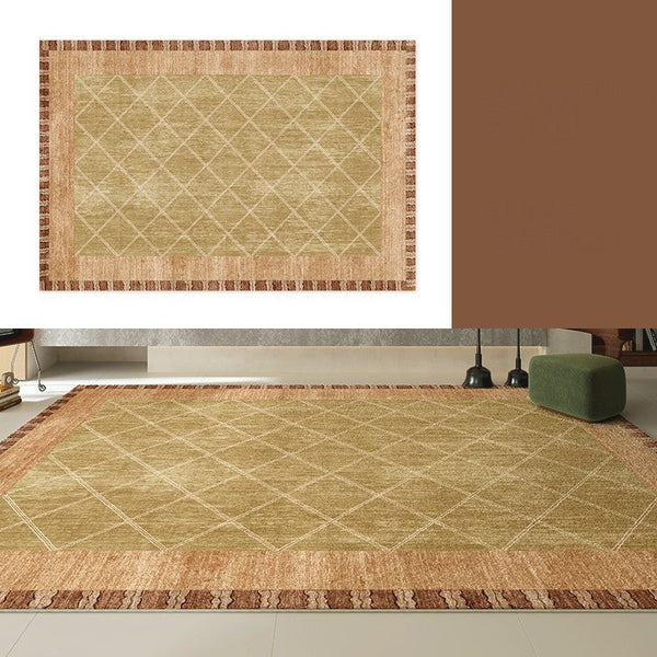 Modern Rugs for Living Room, Geometric Modern Rug Ideas for Living Room, Mid Century Contemporary Area Rugs-Silvia Home Craft