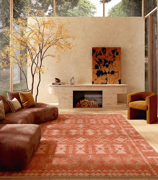 Modern Rugs for Living Room, Mid Century Area Rugs for Bedroom, Large Contemporary Area Rugs for Dining Room-Silvia Home Craft