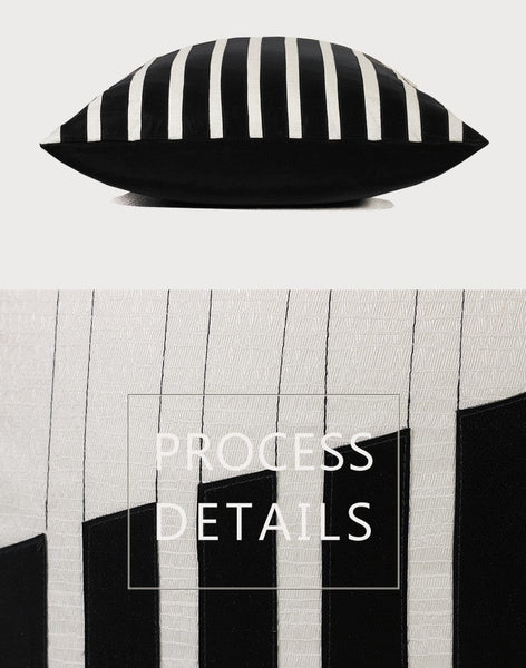 Modern Pillows for Living Room, Decorative Modern Pillows for Couch, Black Modern Sofa Pillows, Modern Sofa Pillows, Contemporary Throw Pillows-Silvia Home Craft