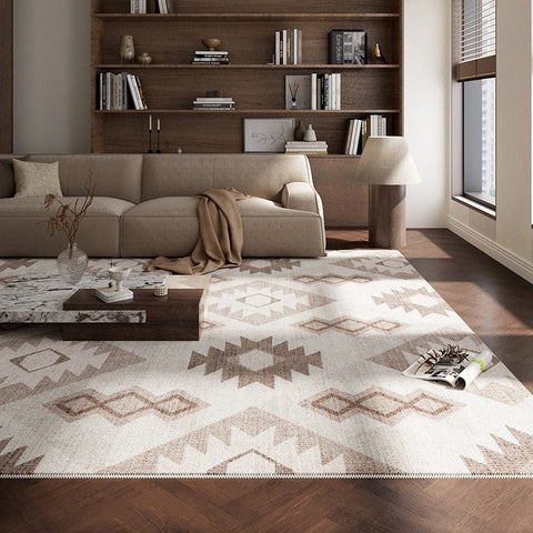 Large Modern Rugs for Living Room, Dining Room Geometric Modern Rugs, Bedroom Modern Rugs, Contemporary Modern Rugs under Coffee Table-Silvia Home Craft