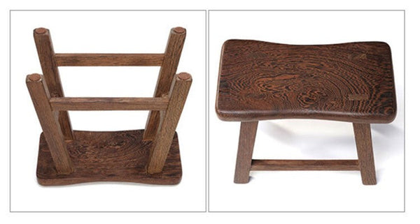 Wenge Wood Stool, Children's Wooden Stool, Shoe-changing Stool, Solid Wood low Stool, Sofa Stool, Dining Table Stool-Silvia Home Craft