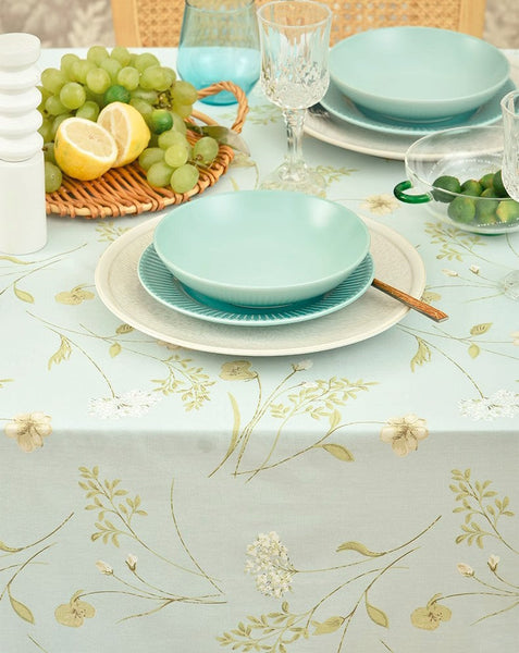 Farmhouse Table Cloth, Wedding Tablecloth, Large Rectangle Tablecloth for Dining Room Table, Rectangular Table Covers for Kitchen, Square Tablecloth for Coffee Table-Silvia Home Craft