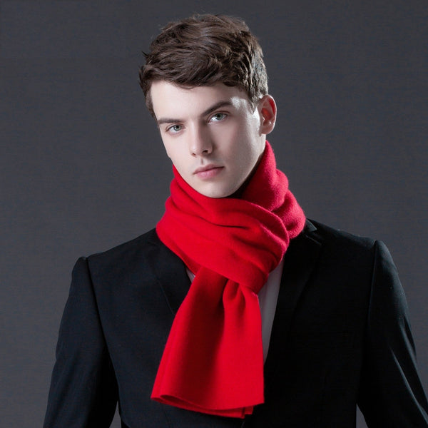 Men's Winter Scarf, Thick Wool Scarf for Men, Formal Men Scarf Styles, Business Wool Scarf for Gentleman, Modern Casual Scarf Men, Men's Wool Scarf Winter-Silvia Home Craft