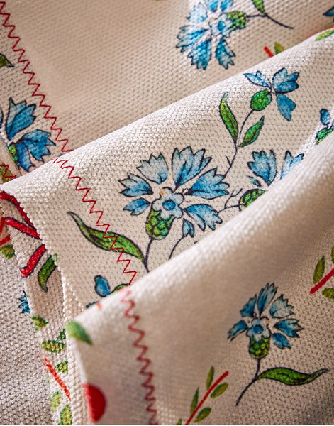 Spring Flower Table Covers for Round Table, Large Modern Rectangle Tablecloth for Dining Table, Farmhouse Table Cloth for Oval Table, Square Tablecloth for Kitchen-Silvia Home Craft