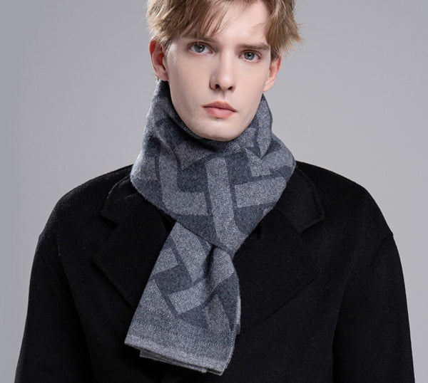 Casual Scarf Men, Wool Scarf for Gentleman, Thick Wool Scarf, Men's Winter Scarf, Men's Wool Scarf Winter, Fashion Scarf, Business Formal Men Scarf Styles