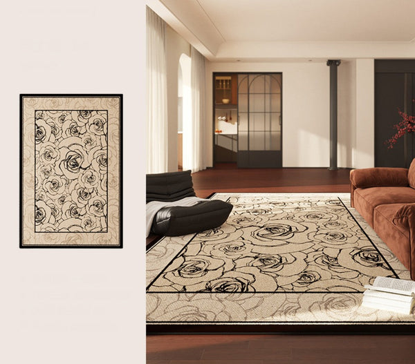 Simple Large Modern Rugs for Living Room, Abstract Modern Rugs for Bedroom, Contemporary Geometric Modern Rugs, Modern Rugs for Dining Room-Silvia Home Craft