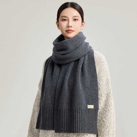 Casual Scarf for Women, Cold Weather Scarf, Fashion Designer Scarf, Red Winter Scarf, Modern Wool Scarf for Women, Soft Cashmere Scarf for Women-Silvia Home Craft