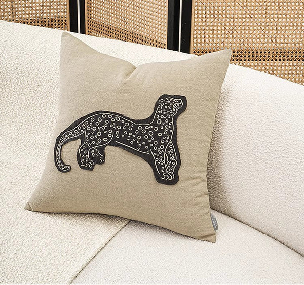 Abstract Cheetah Modern Pillows for Couch, Decorative Pillow Covers, Abstract Decorative Throw Pillows for Living Room, Large Modern Sofa Pillow Cases-Silvia Home Craft