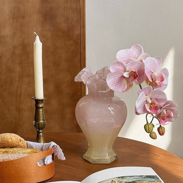 Water Holding Flower Vases, Glass Bud Vases, Bouquet Flower Vase, Vintage Glass Flower Vases, Handmade Flower Vases on Table-Silvia Home Craft