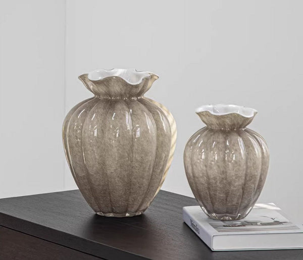 Handmade Liuli Vases, Color Glaze Vase, Contemporary Vases for Modern Home Decor, Glass Bud Vases, Centerpiece Vases on Table-Silvia Home Craft