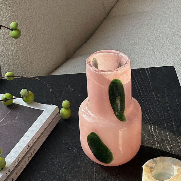 Handmade Glass Bud Vases, Flower Vases on Table, Vintage Small Glass Flower Vases, Water Holding Flower Vases-Silvia Home Craft