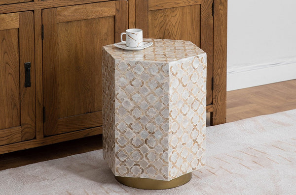 Creative Coffee Table, Contemporary Small Sofa Side Table, Shell Small Side Table, Portable Casual Side Table, Unique Small End Table-Silvia Home Craft