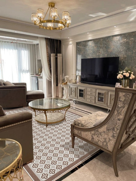 Mid Century Contemporary Modern Rugs for Living Room, Modern Rug Placement Ideas for Dining Room, Large Modern Rugs for Bedroom-Silvia Home Craft