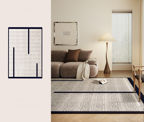 Large Modern Rugs for Living Room, Mid Century Modern Rugs for Bedroom, Contemporary Abstract Rugs under Dining Room Table-Silvia Home Craft