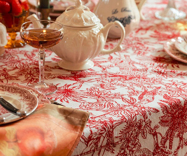 Jungle Animals Leopard Parrot Pattern Tablecloth for Home Decoration, Modern Rectangle Tablecloth for Dining Room Table, Large Square Tablecloth, Christmas Tablecloth-Silvia Home Craft