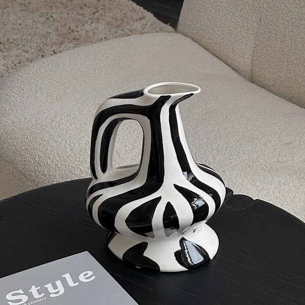 Porcelain Bud Vases, Handmade Water Holding Flower Vases, Modern Ceramic Flower Vases, Small Flower Vases on Table-Silvia Home Craft