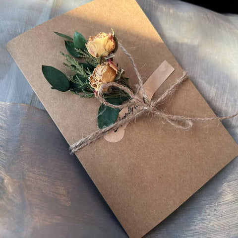 Wedding Greeting Card, Unique Anniversary Greeting Card, Creative Birthday Greeting Card, Beautiful Valentine's Day Greeting Card, Original Handmade Dried Flower Greeting Cards-Silvia Home Craft